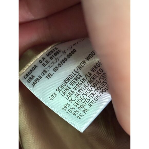 Escada Vintage Womens Tweed Jacket  Zip-Up Made In Germany Brown & Cream - Picture 10 of 16